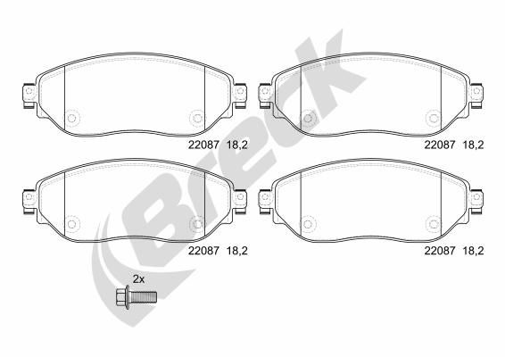 Set placute frana,frana disc 22087 00 703 00 BRECK